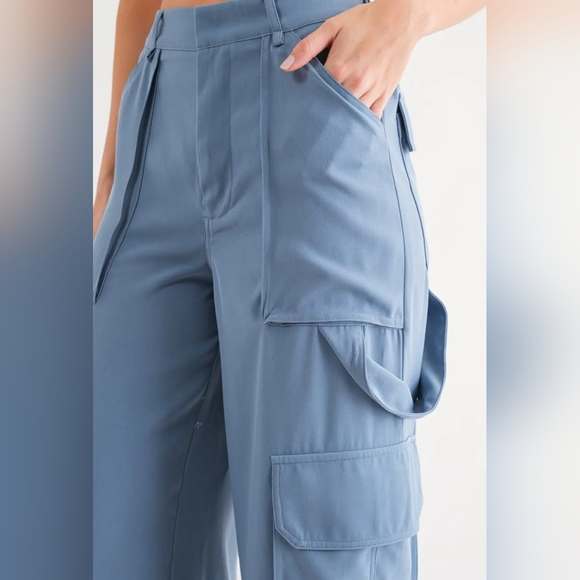 002 -NEW! FABULOUS CHIC SEXY CARGO PANTS BEST WIDE LEG CARGO PANTS - Picture 12 of 12